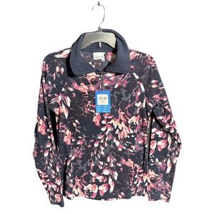 NWT Columbia Glacial IV Zip Fleece Purple Navy Pull Over Sz Small. New Old Stock